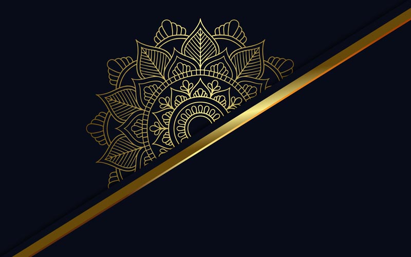 طرح لایه باز پس زمینه مشکی اسلیمی