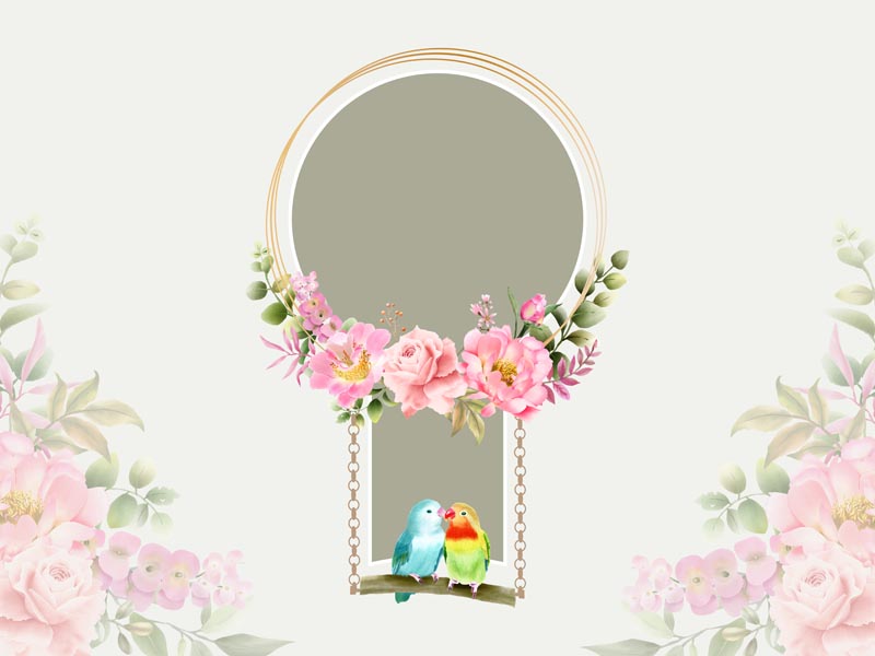 طرح لایه باز پس زمینه مرغ عشق