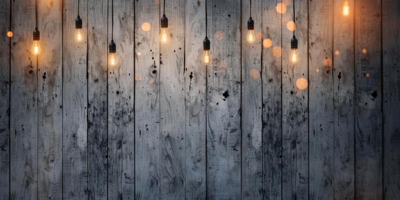 تصویر پس زمینه دیوار چوبی و چراغ