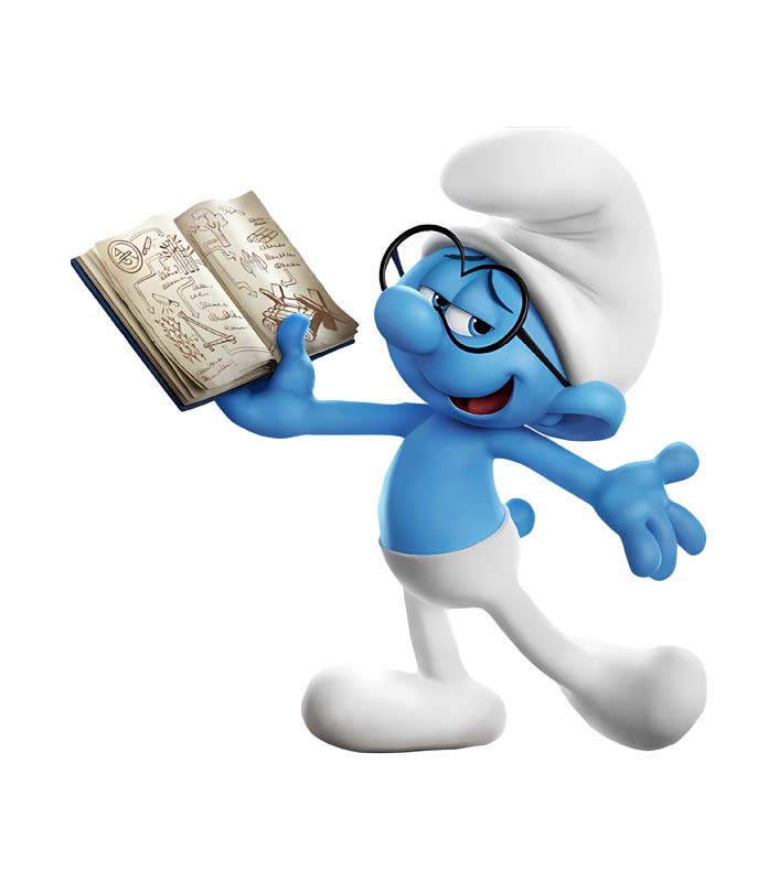 دانلود طرح اسمورف کتابخوان