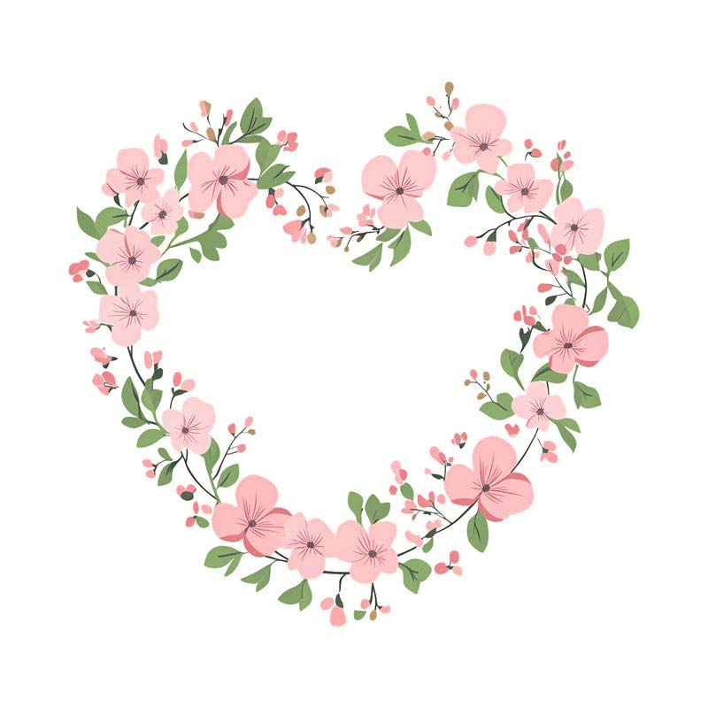 دانلود طرح گل قلبی