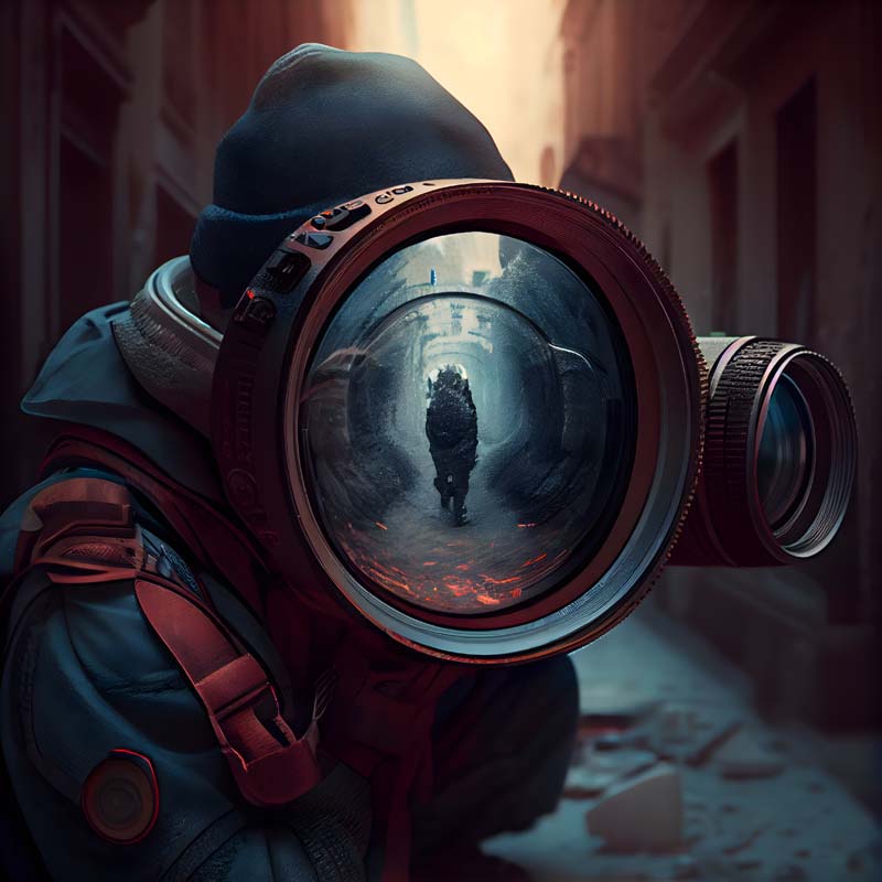 تصویر دوربین با لنز بزرگ