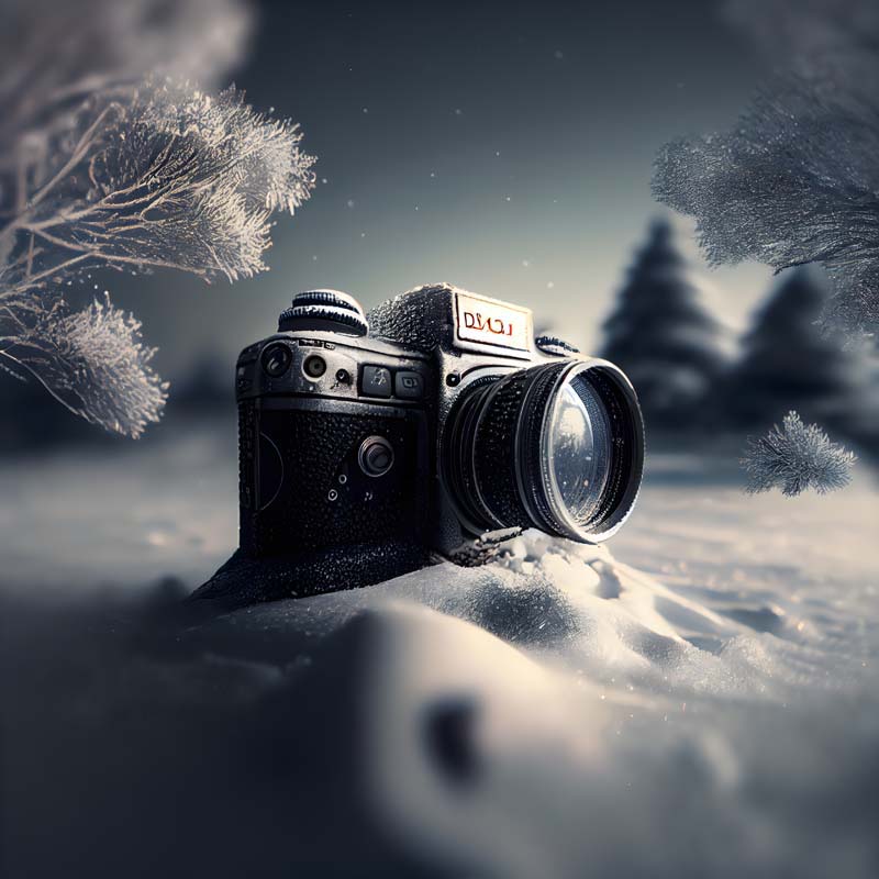 تصویر دوربین روی برف