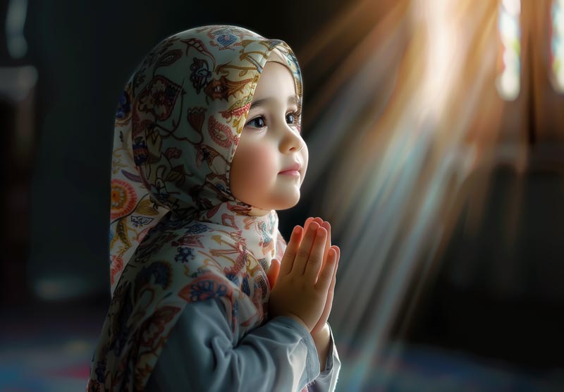 دانلود تصویر کودک مومن