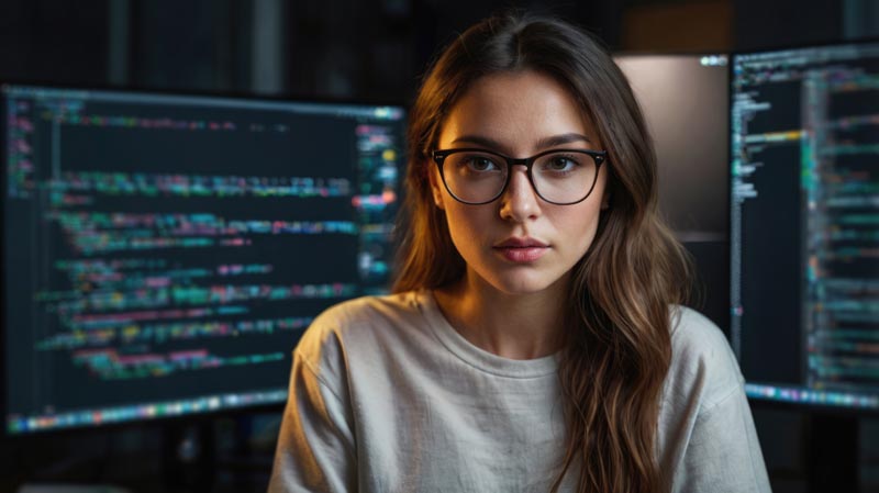 عکس لارج فرمت از خانم برنامه نویس